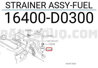 Nissan 16400D0300 STRAINER ASSY-FUEL