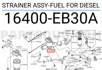 Nissan 16400EB30A STRAINER ASSY-FUEL FOR DIESEL