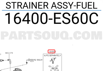 Nissan 16400ES60C STRAINER ASSY-FUEL