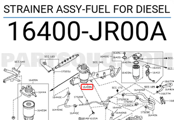 Nissan 16400JR00A STRAINER ASSY-FUEL FOR DIESEL
