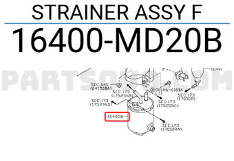Nissan 16400MD20B STRAINER ASSY F
