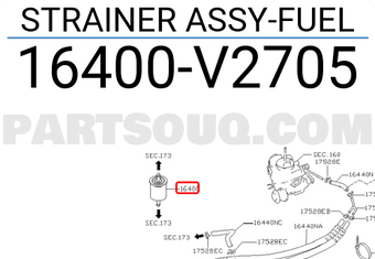 Nissan 16400V2705 STRAINER ASSY-FUEL