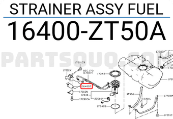 Nissan 16400ZT50A STRAINER ASSY FUEL
