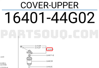 Nissan 1640144G02 COVER-UPPER