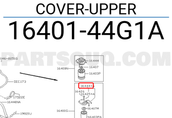 Nissan 1640144G1A COVER-UPPER
