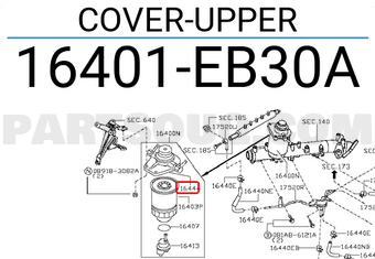 Nissan 16401EB30A COVER-UPPER