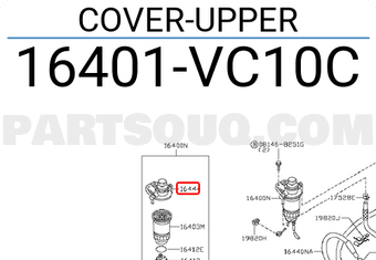 16401-VC10D Nissan OEM Genuine COVER-UPPER