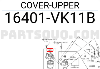Nissan 16401VK11B COVER-UPPER