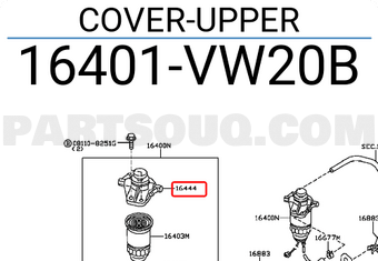 Nissan 16401VW20B COVER-UPPER