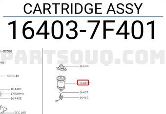 Nissan 164037F401 CARTRIDGE ASSY