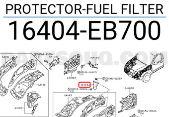 Nissan 16404EB700 PROTECTOR-FUEL FILTER