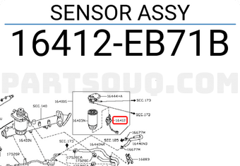 Nissan 16412EB71B SENSOR ASSY