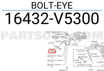 Nissan 16432V5300 BOLT-EYE