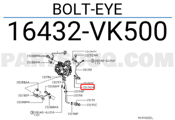 Nissan 16432VK500 BOLT-EYE