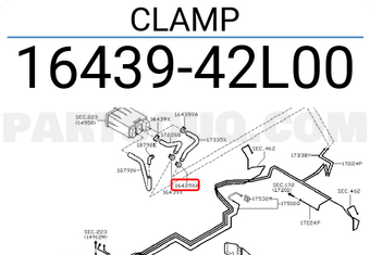 Nissan 1643942L00 CLAMP