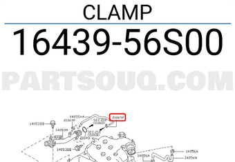 Nissan 1643956S00 CLAMP