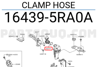 Nissan 164395RA0A CLAMP HOSE