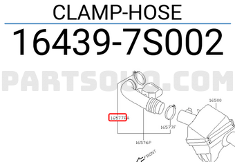 Nissan 164397S002 CLAMP-HOSE