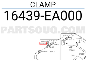 Nissan 16439EA000 CLAMP