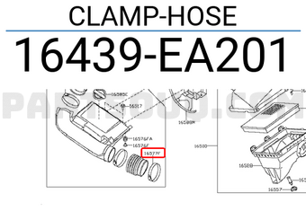Nissan 16439EA201 CLAMP-HOSE