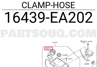 Nissan 16439EA202 CLAMP-HOSE