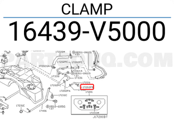 Nissan 16439V5000 CLAMP