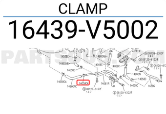 Nissan 16439V5002 CLAMP