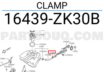 Nissan 16439ZK30B CLAMP