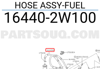 Nissan 164402W100 HOSE ASSY-FUEL