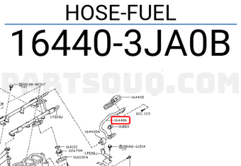 Nissan 164403JA0B HOSE-FUEL