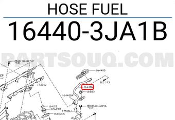 Nissan 164403JA1B HOSE FUEL