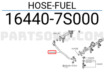 Nissan 164407S000 HOSE-FUEL