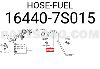 Nissan 164407S015 HOSE-FUEL