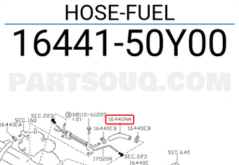 Nissan 1644150Y00 HOSE-FUEL