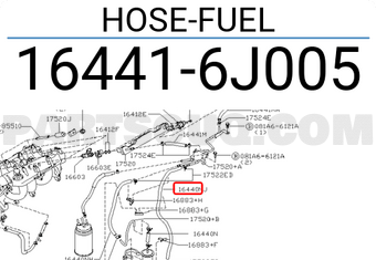 Nissan 164416J005 HOSE-FUEL