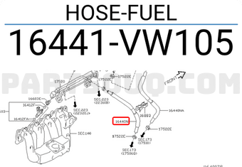 Nissan 16441VW105 HOSE-FUEL
