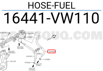Nissan 16441VW110 HOSE-FUEL