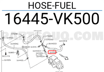 Nissan 16445VK500 HOSE-FUEL