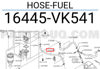 Nissan 16445VK541 HOSE-FUEL