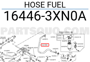 Nissan 164463XN0A HOSE FUEL