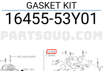 Nissan 1645553Y01 GASKET KIT