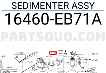 Nissan 16460EB71A SEDIMENTER ASSY
