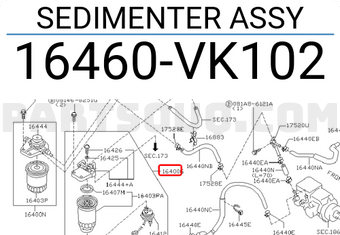 Nissan 16460VK102 SEDIMENTER ASSY