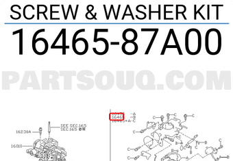 Nissan 1646587A00 SCREW & WASHER KIT