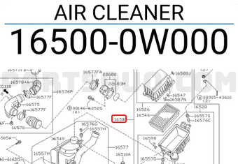 Nissan 165000W000 AIR CLEANER