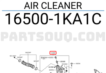 Nissan 165001KA1C AIR CLEANER