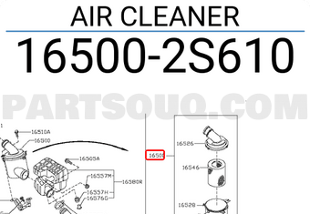 Nissan 165002S610 AIR CLEANER