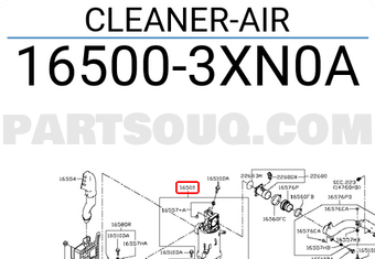 Nissan 165003XN0A CLEANER-AIR