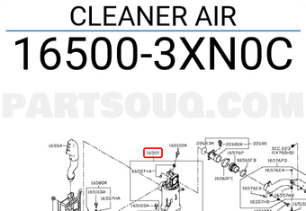 Nissan 165003XN0C CLEANER AIR