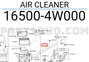 Nissan 165004W000 AIR CLEANER